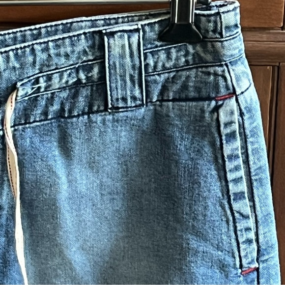 Y2K Vintage Tommy Hilfiger Flag Logo Denim Mini Skirt Size 3 EUC - Picture 3 of 13